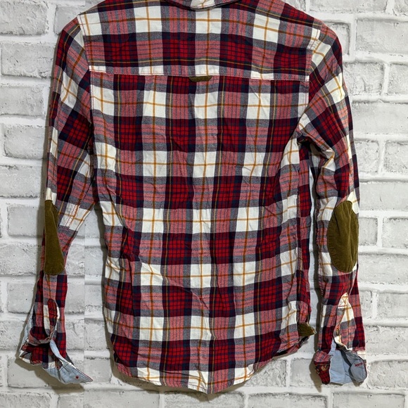 H&M L.O.G.G Crew Red and White Plaid Button Down Shirt, size 6 with - Picture 7 of 9